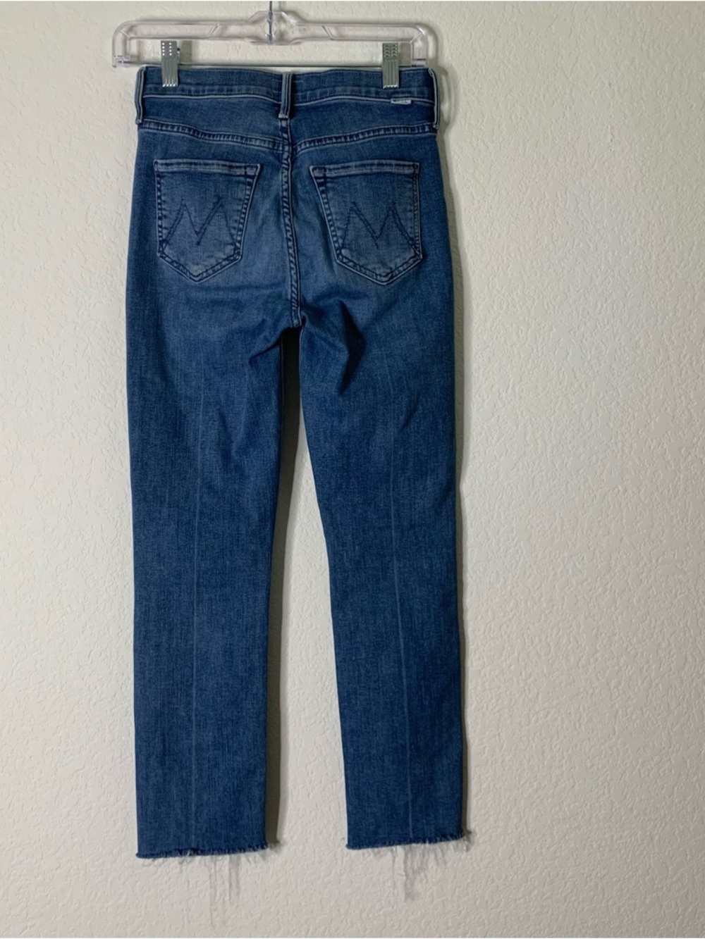 Mother Womens blue the mid rise dazzler ankle fray in we the animals 25 - Picture 5 of 11